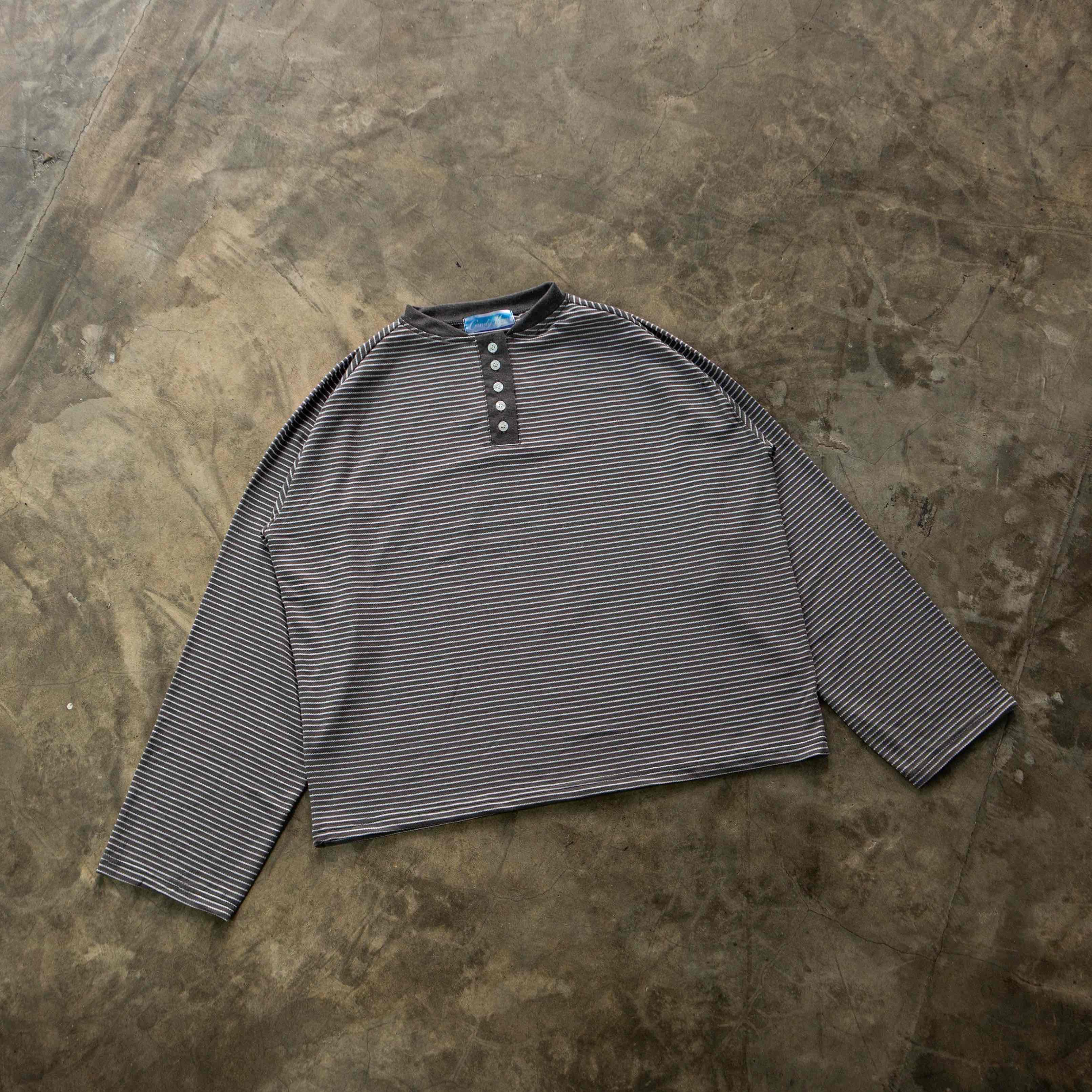 Candy Man PINTSTRIPE HENLEY LONGSLEEVE N/A