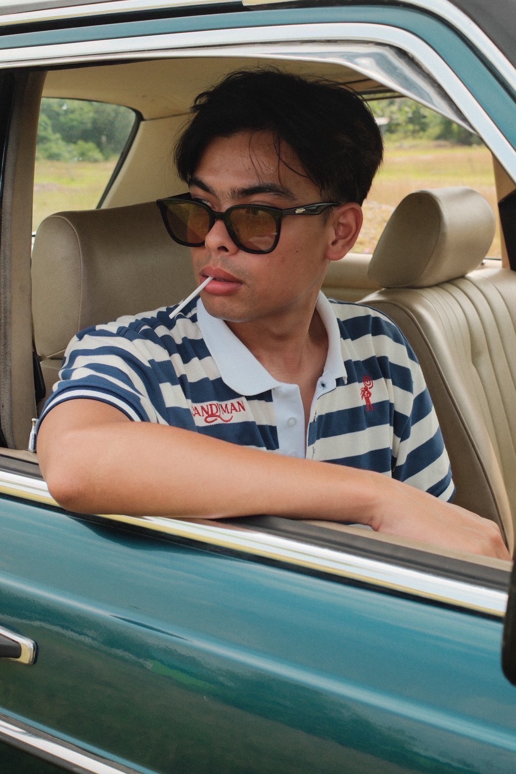 Candy Man NAVY STRIPE POLO N/A